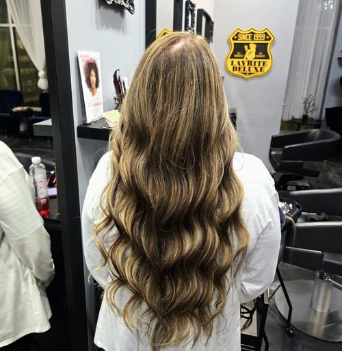 Bronde length through the back